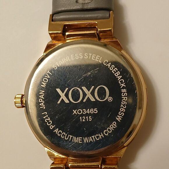 XOXO Women's Grey XO3465 Rhinestone Rose Gold Tone Dial Watch Japan Movt READ - Picture 4 of 16